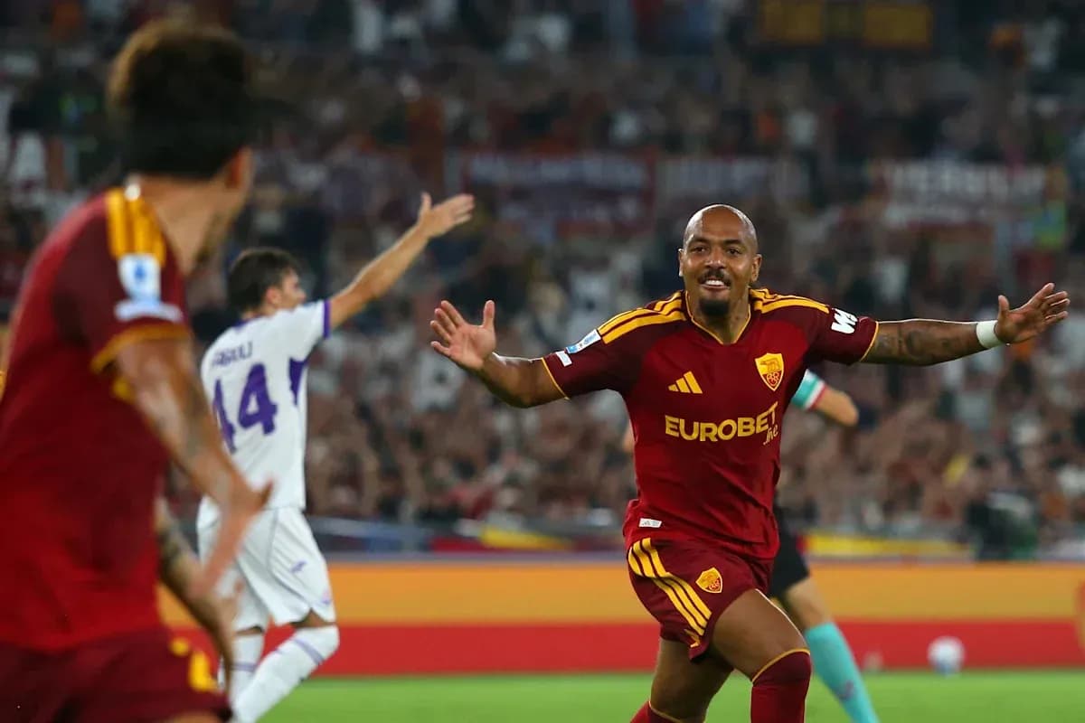 Player celebrating a goal during match at stadium