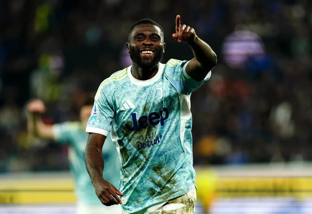 Juventus player celebrating a goal during match
