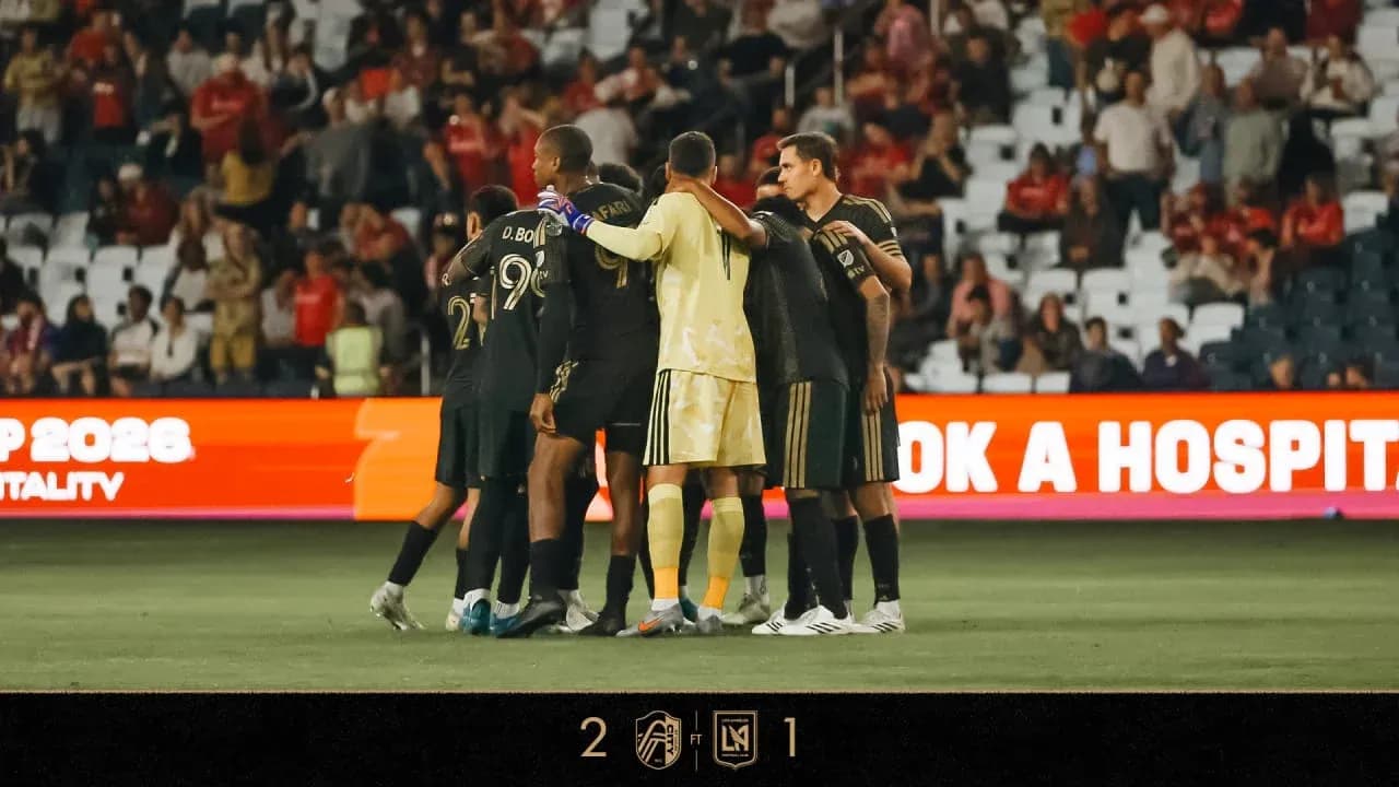 Los Angeles FC II celebrating victory after match