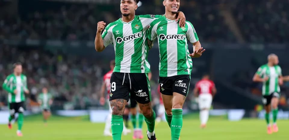 Real Betis players celebrating a goal