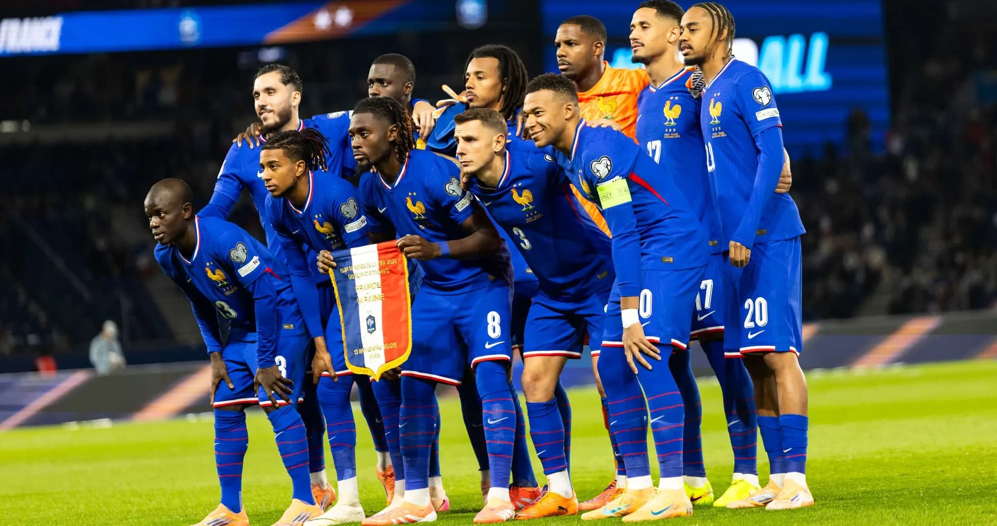 France national football team posing for photo