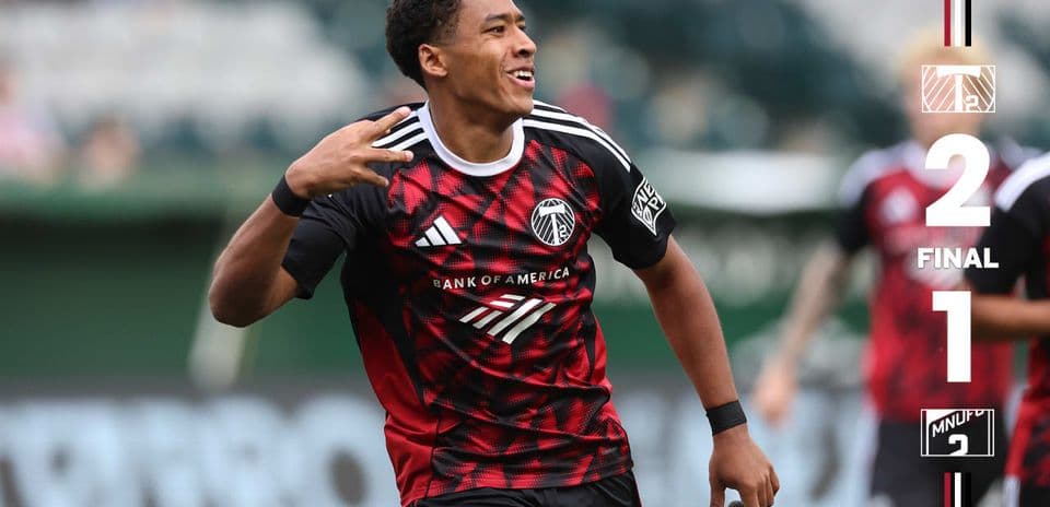 Portland Timbers II player celebrating goal