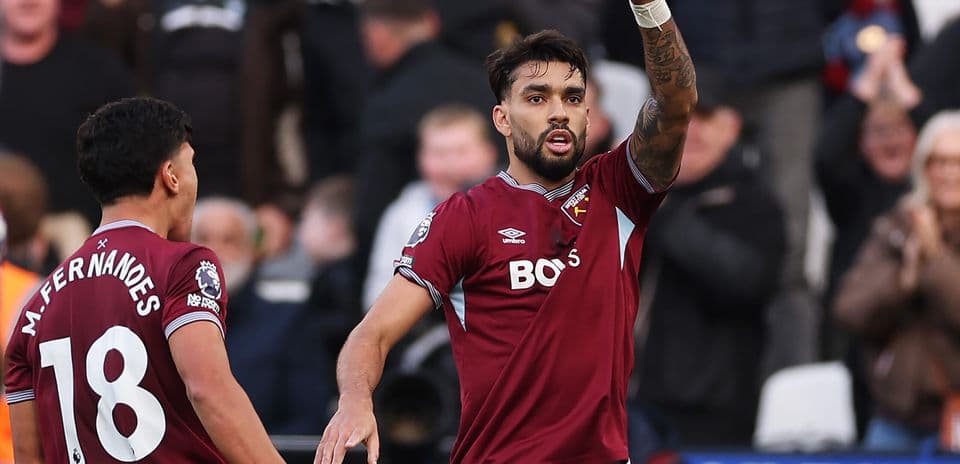West Ham player celebrating a goal