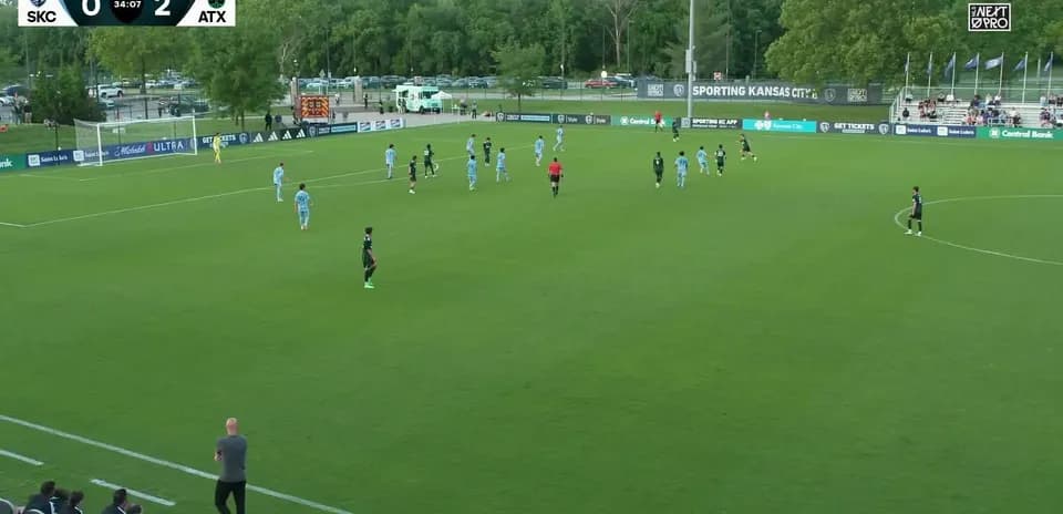 Austin II leading against Sporting KC II in match