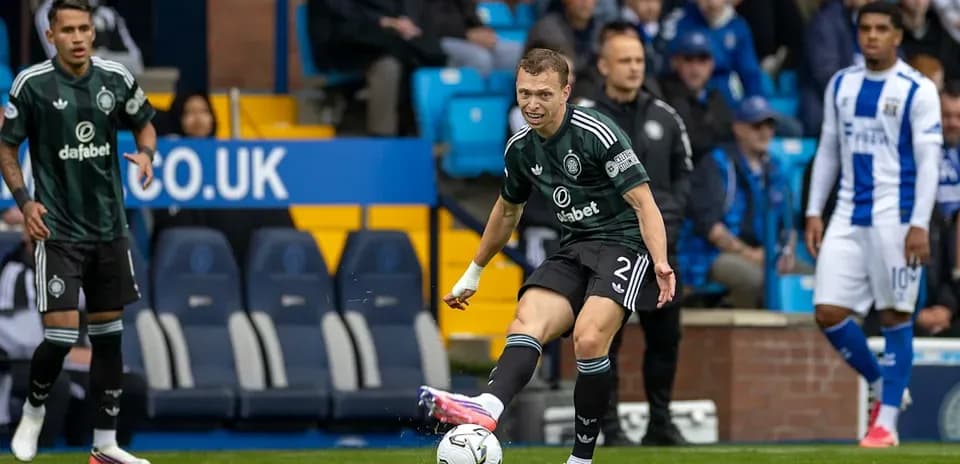 Player kicking ball during a football match