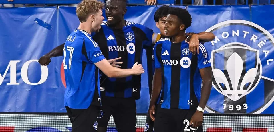 CF Montreal players celebrating a goal