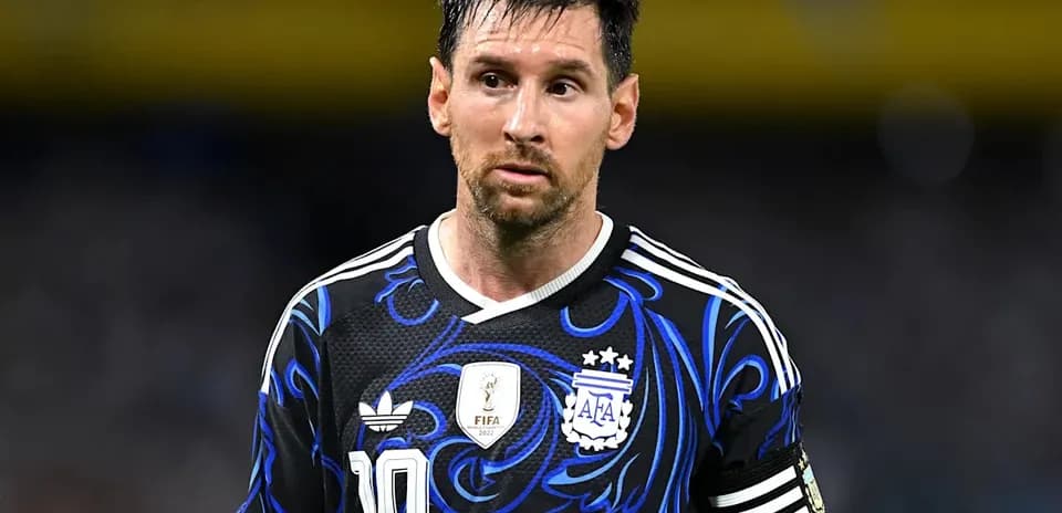 Player wearing Argentina jersey during match