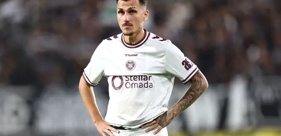 Heart of Midlothian player during UEFA Champions League match