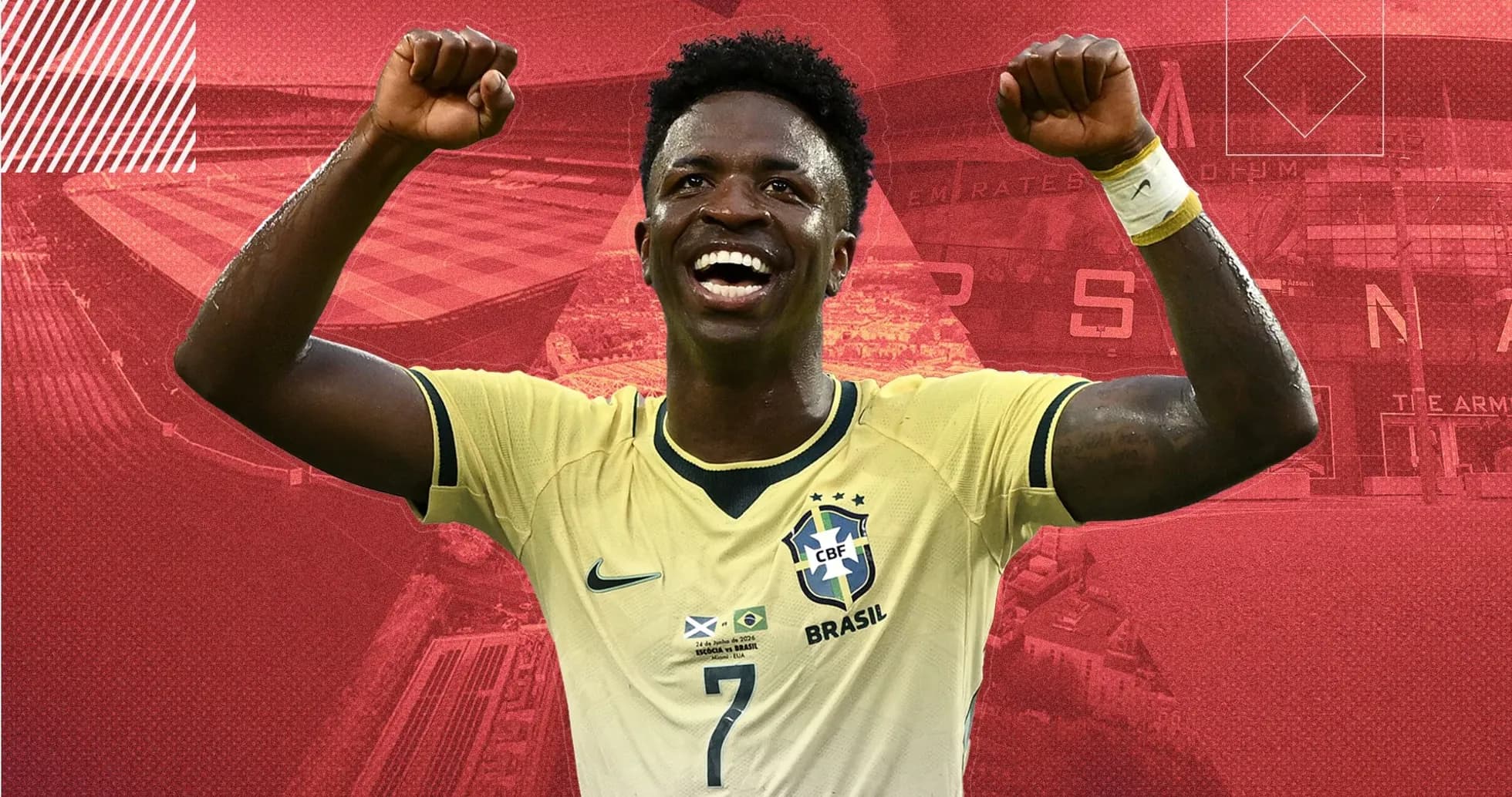 Player celebrating victory in Brazil national team jersey