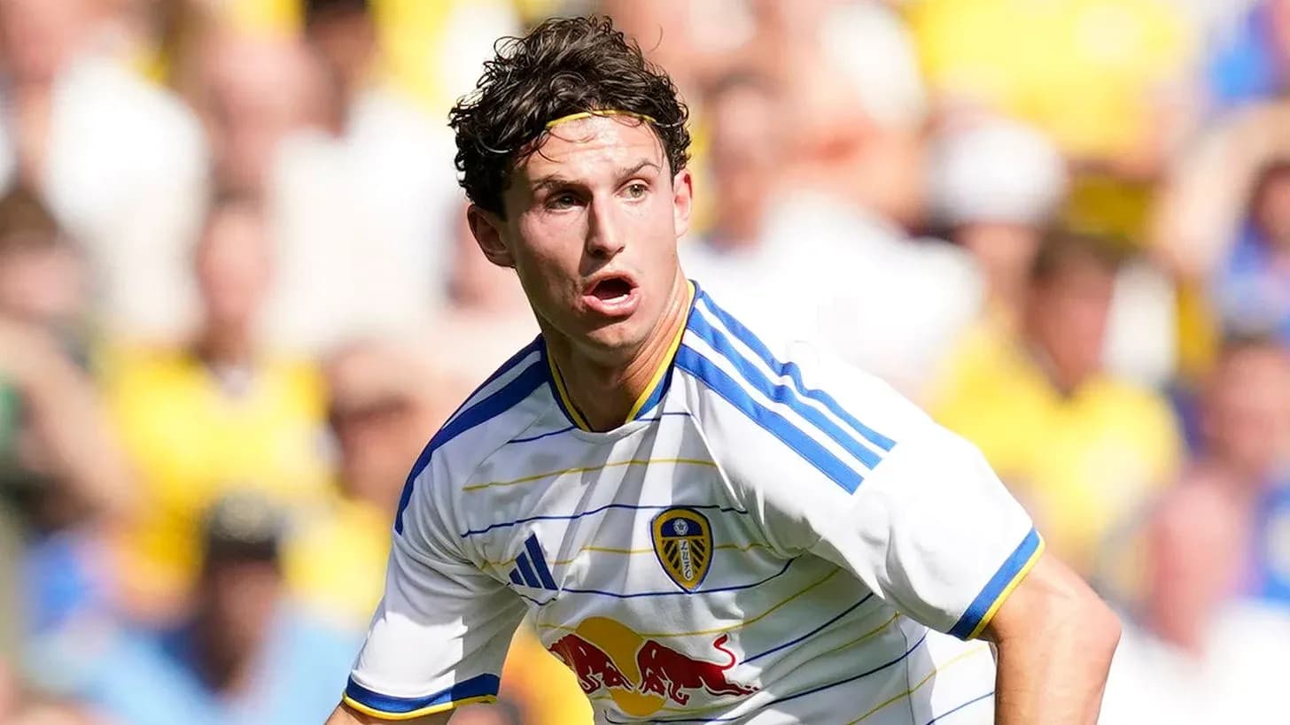 Player in Leeds United kit during a match