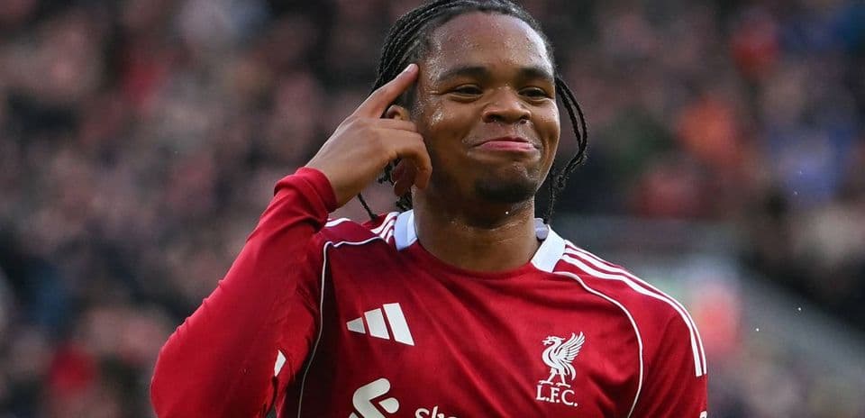 Player celebrating after scoring a goal for Liverpool