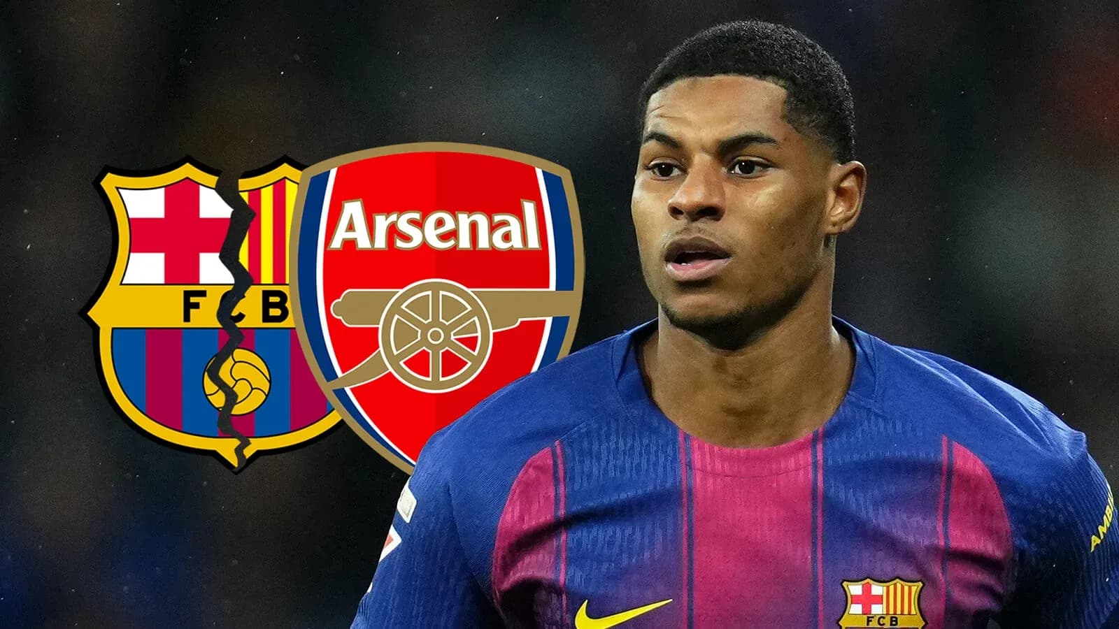 Player wearing Barcelona jersey with club logos