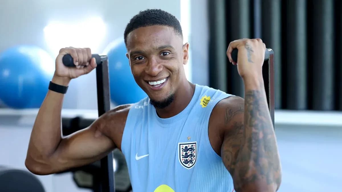 Player exercising with equipment in training facility