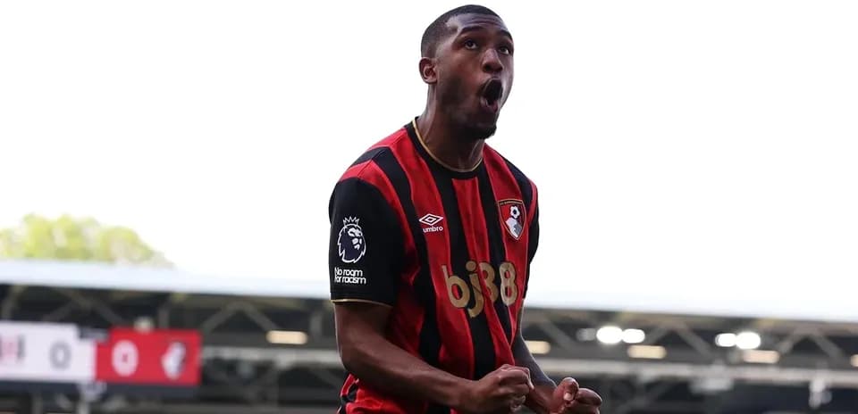 Bournemouth player celebrating a goal on the field