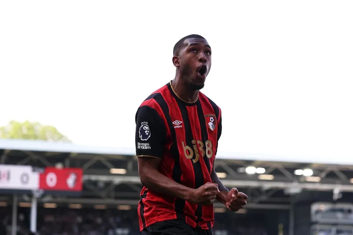 Bournemouth player celebrating a goal on the field