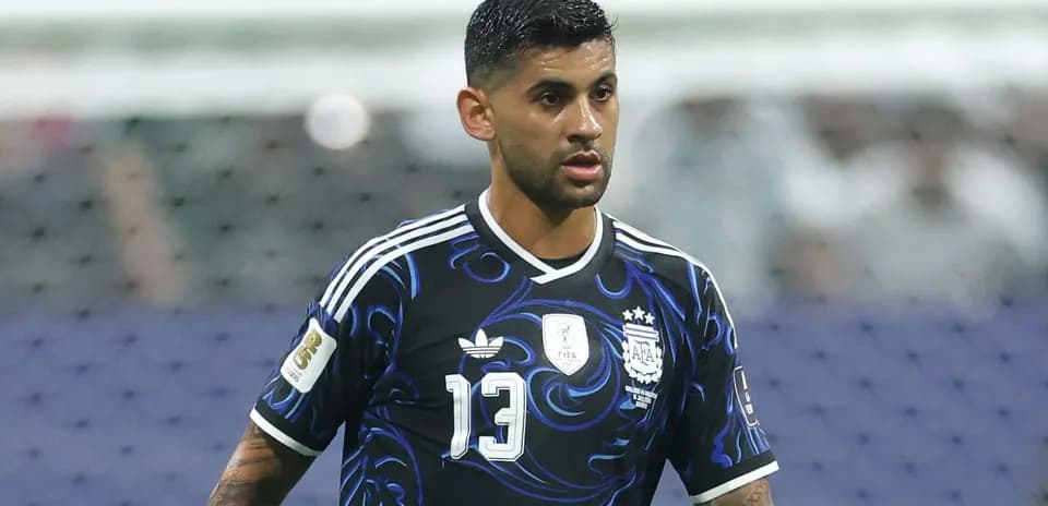Player wearing Argentina jersey during a match