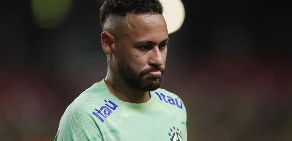 Player wearing Brazil jersey walking off the field