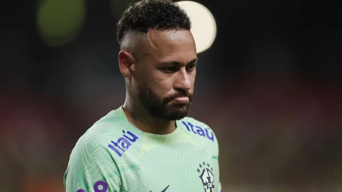Player wearing Brazil jersey walking off the field