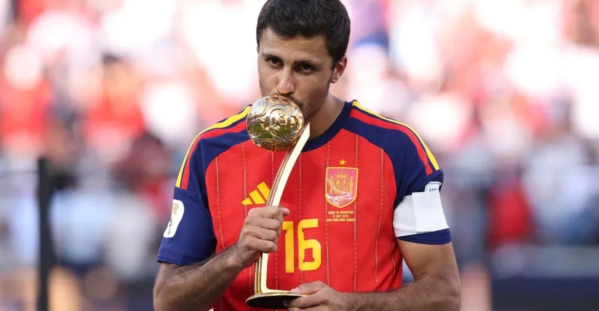 Player holding trophy after winning championship match