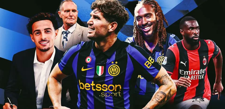 Players from Inter Milan and AC Milan in action