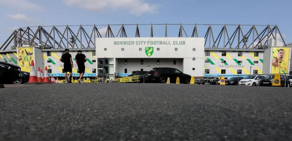 Exterior of Norwich City Football Club stadium
