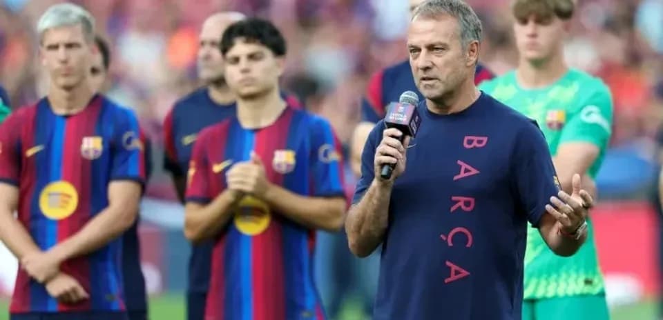 Manager speaking during team presentation ceremony