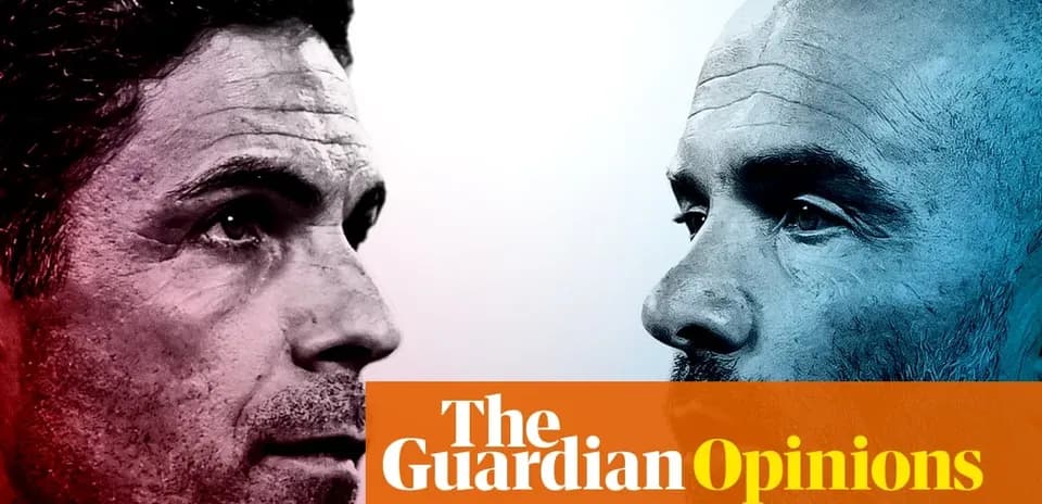Close-up faces of two football managers