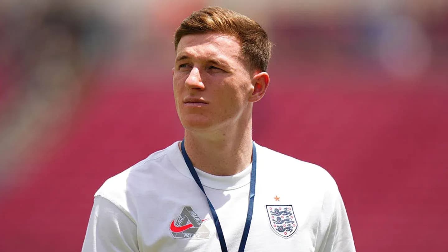 Player in England shirt during match preparation