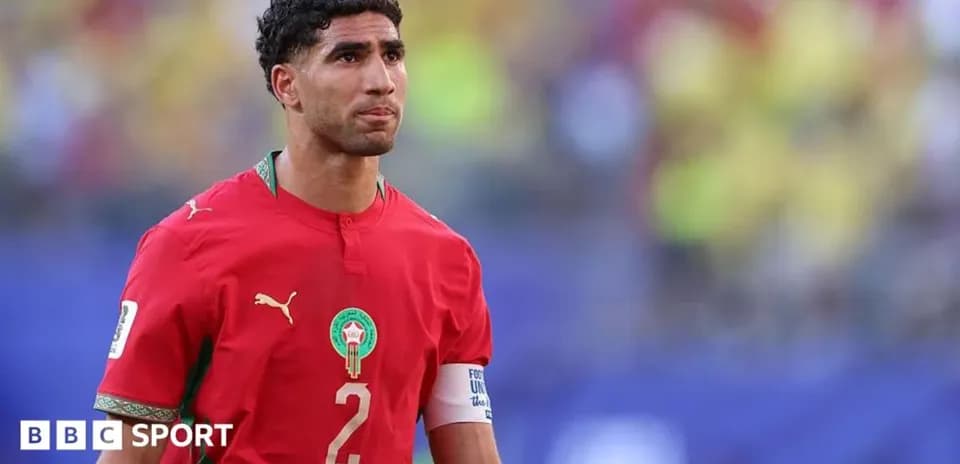 Player wearing Morocco jersey during match