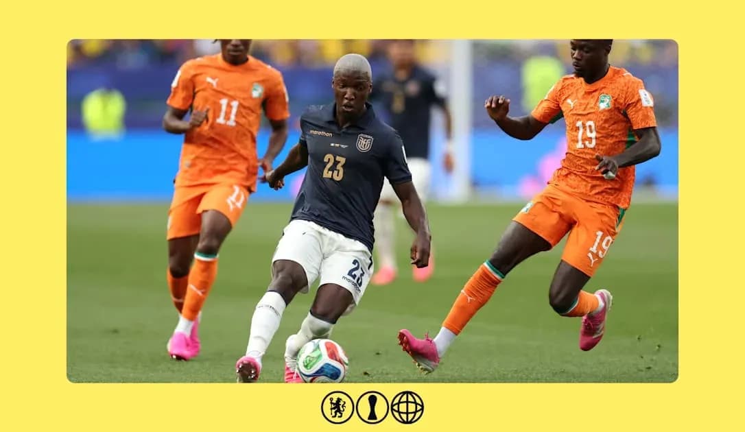 Player 23 dribbling past two opponents during match