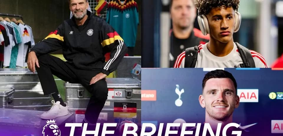 Three football figures in a collage for briefing