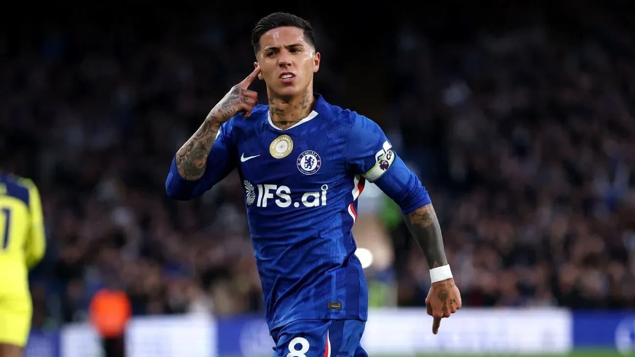 Player celebrating after scoring for Chelsea