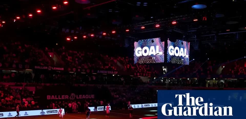 Arena celebrating a goal during Baller League event