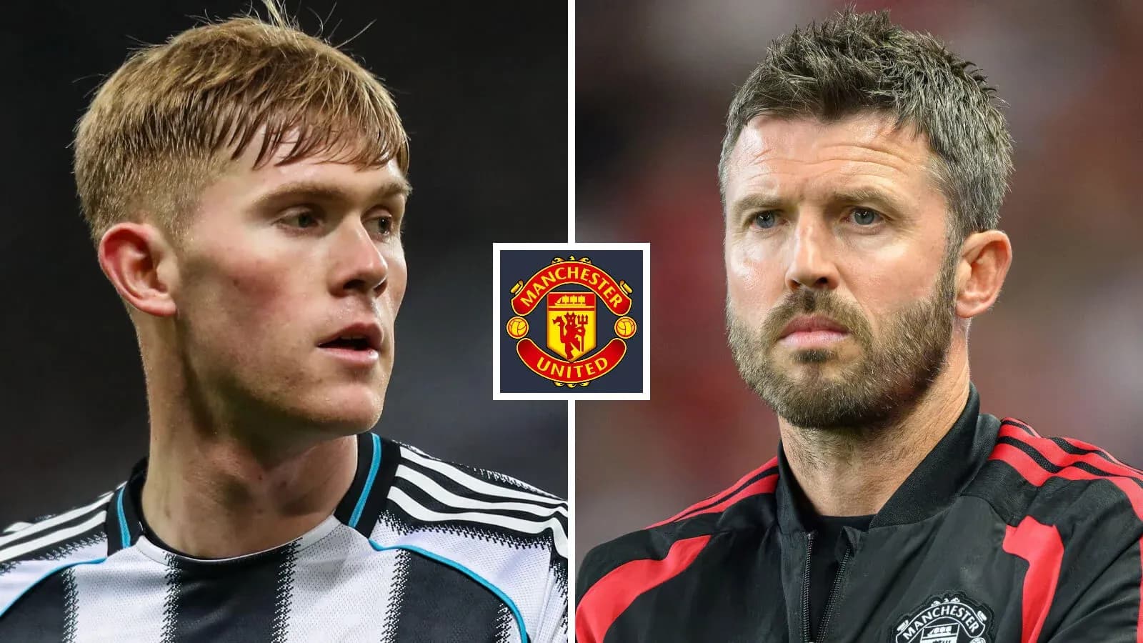 Two football players with Manchester United logo