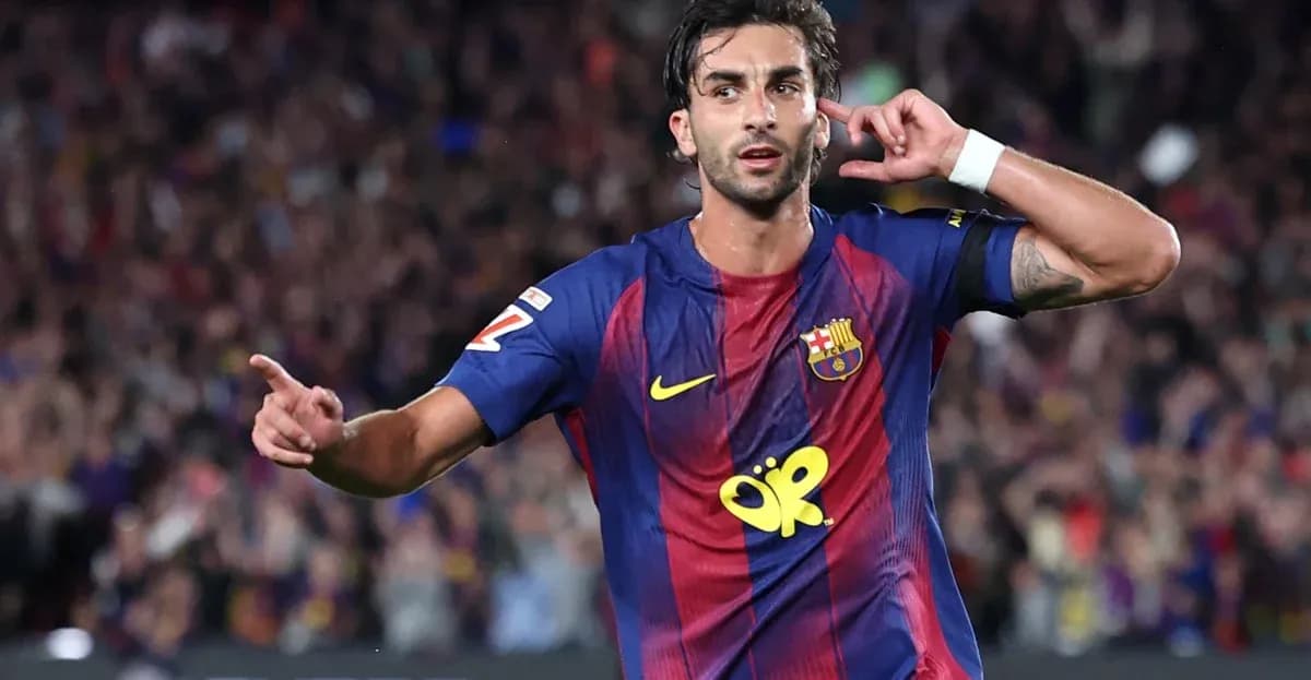 Player celebrating a goal for FC Barcelona