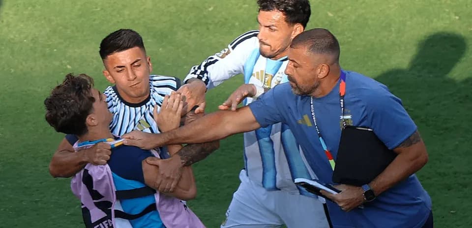 Players and staff involved in confrontation on field