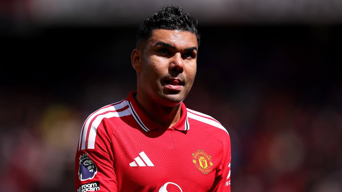 Player in Manchester United kit during match