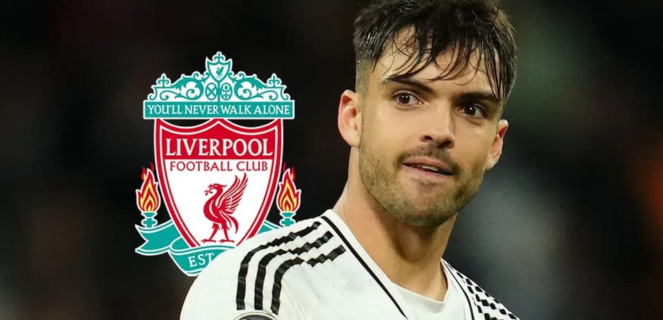 Player with Liverpool logo in background