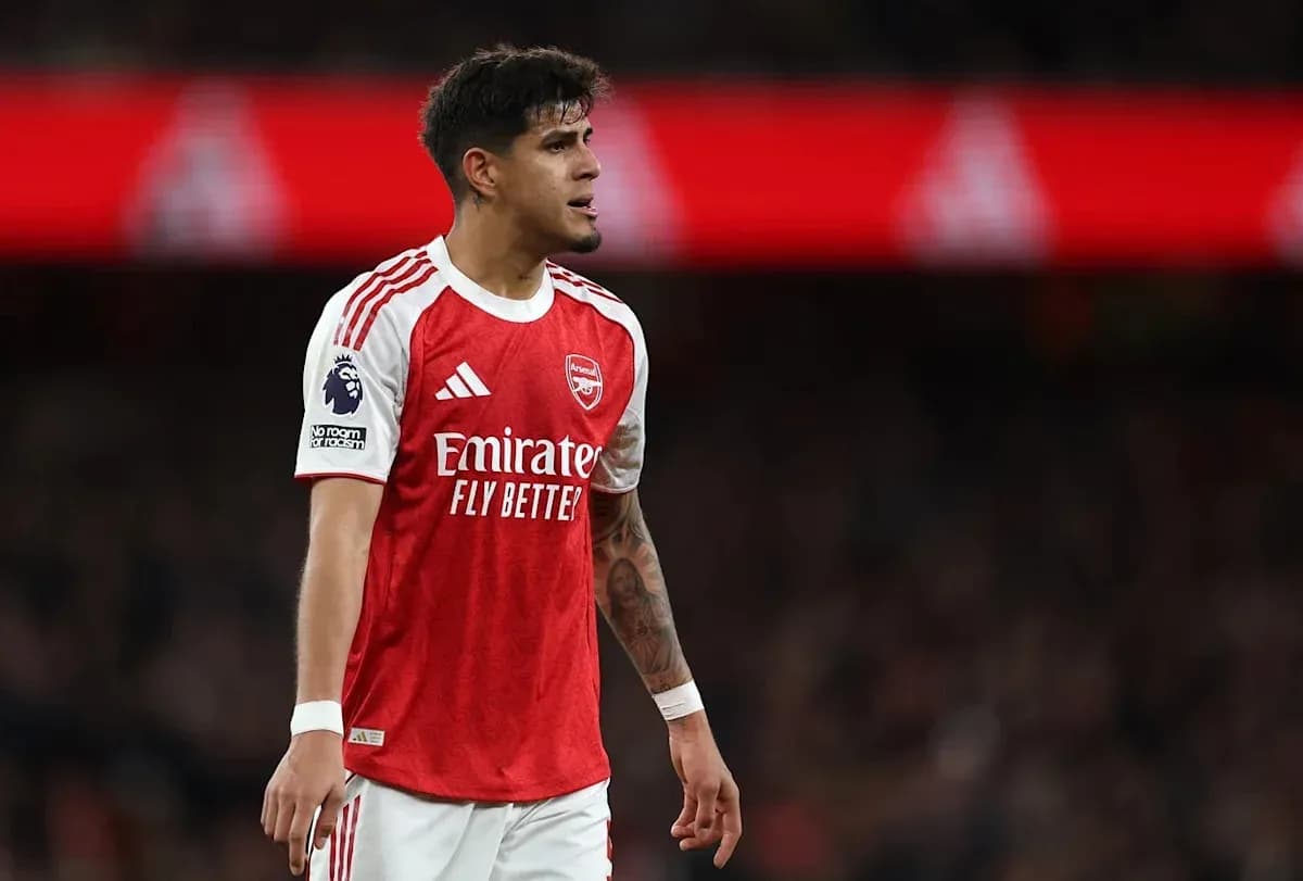Player in Arsenal jersey during match at stadium