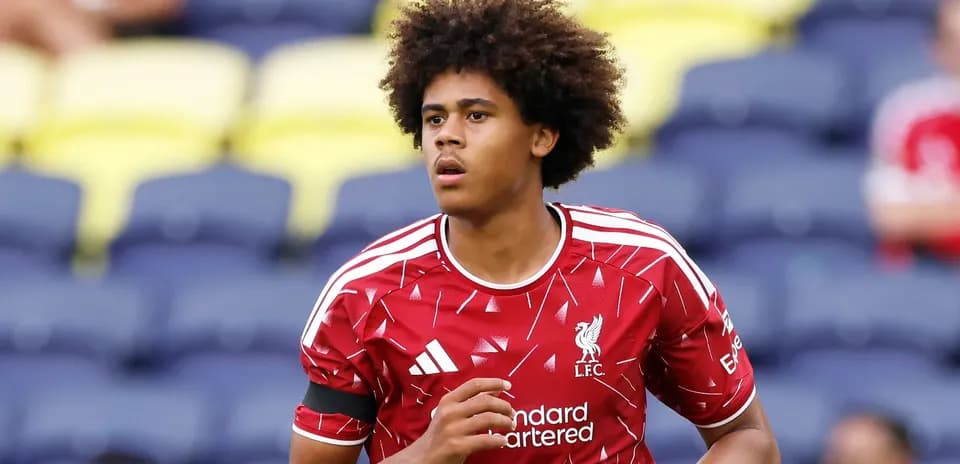 Player warming up in Liverpool FC jersey