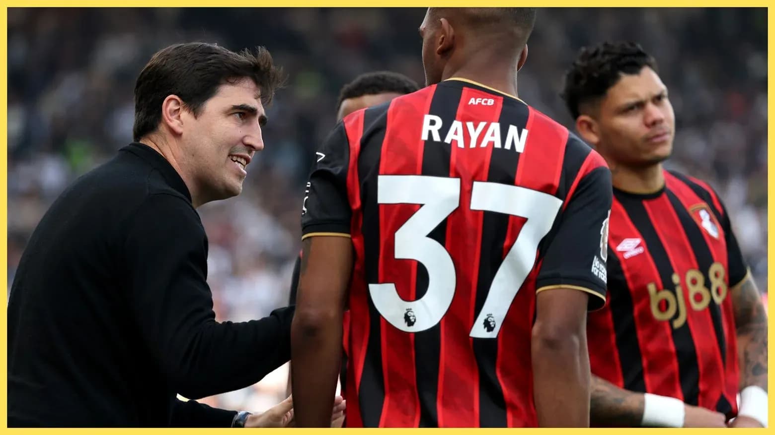 Manager discussing strategy with Bournemouth players