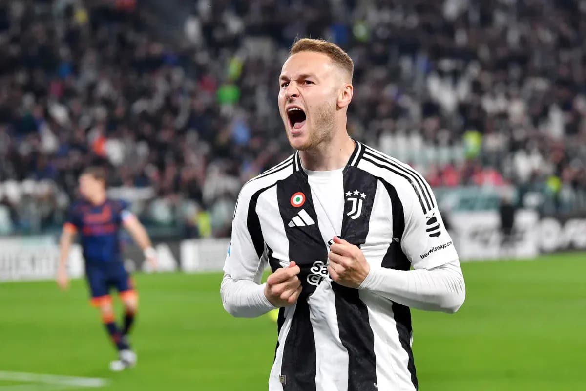 Juventus player celebrating a goal
