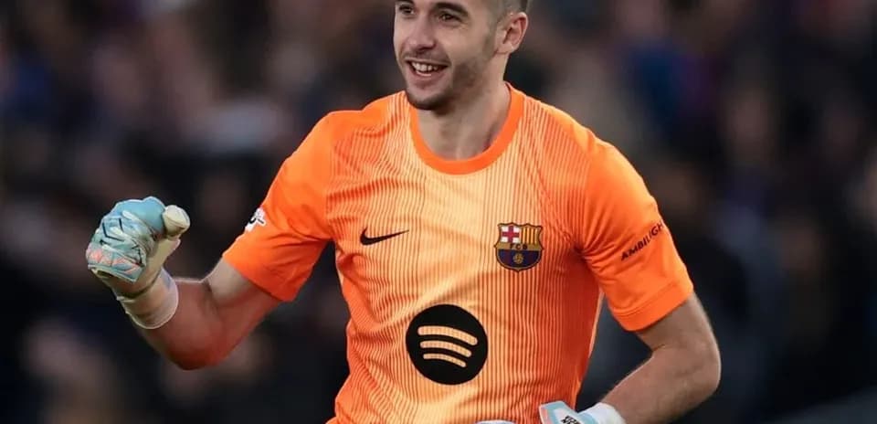Goalkeeper celebrating after making a save