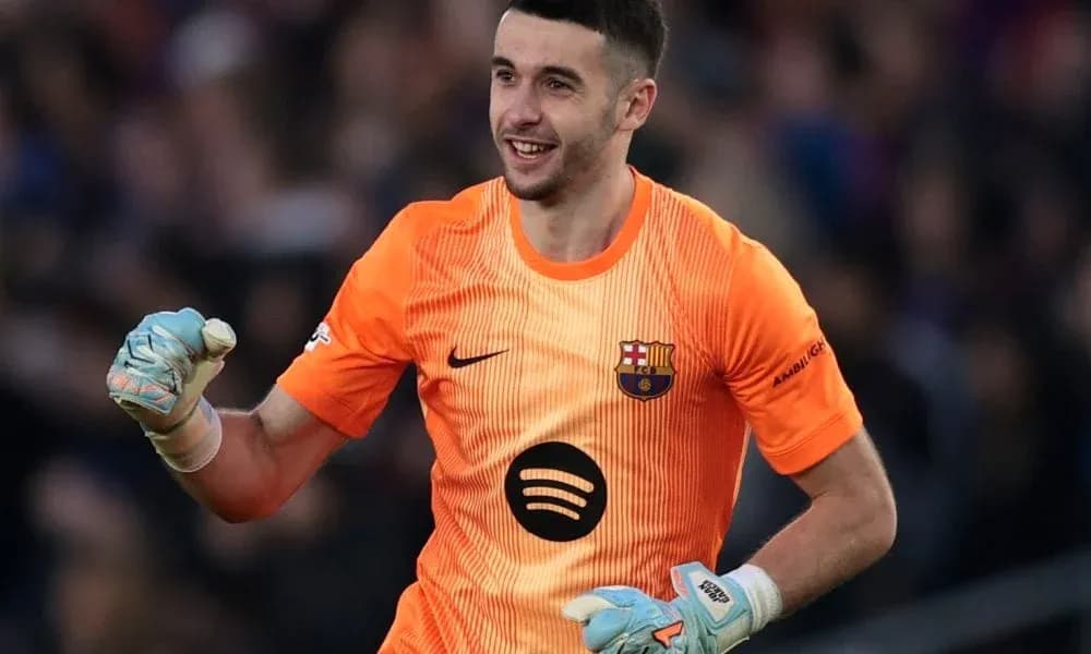 Goalkeeper celebrating after making a save