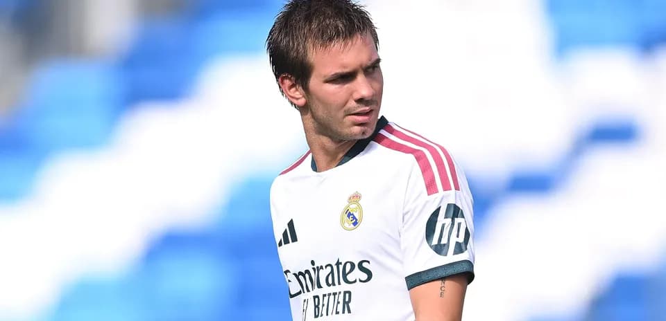 Player in Real Madrid kit on training pitch
