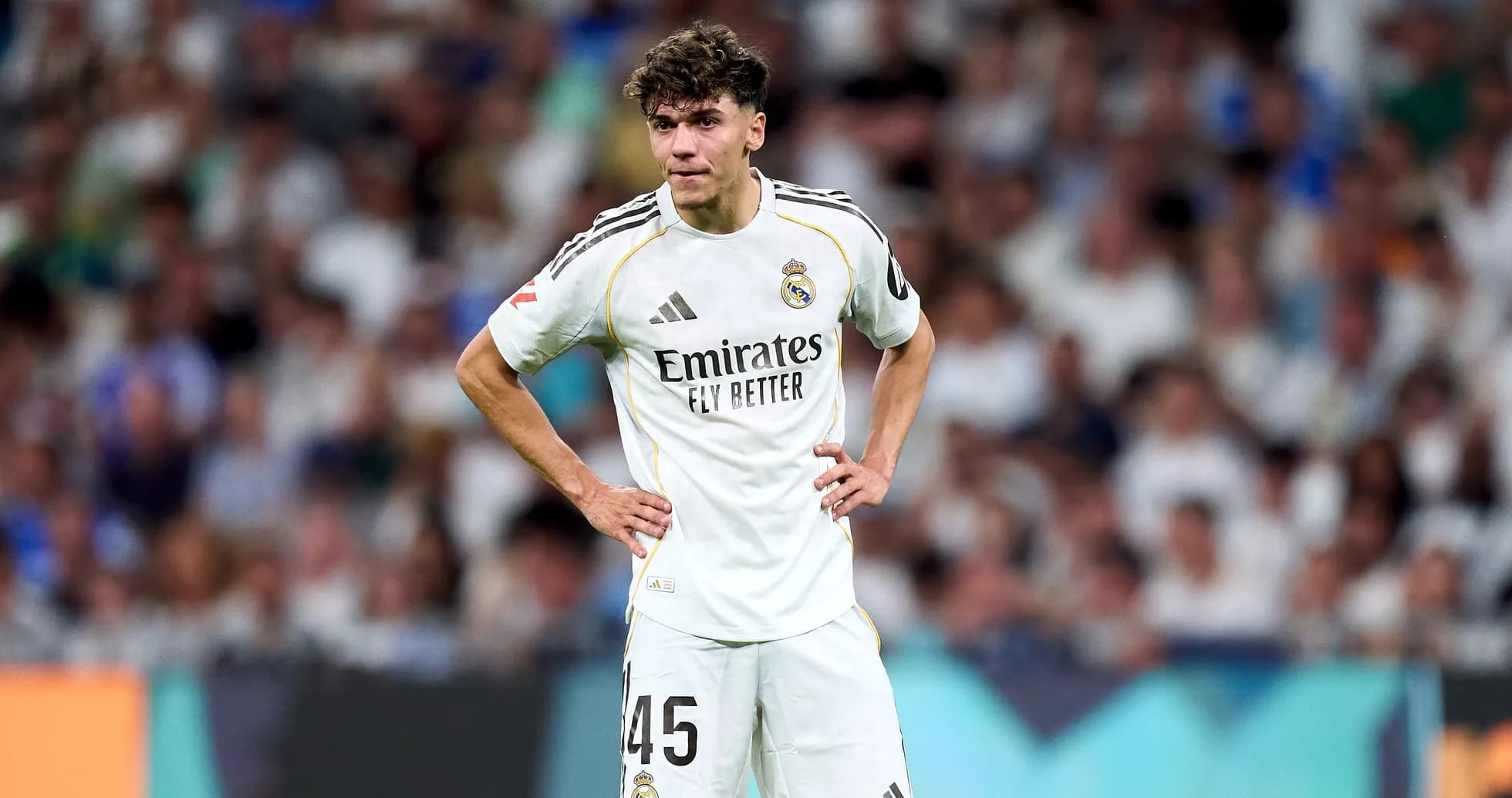 Player in Real Madrid kit on the field