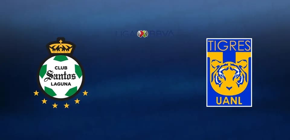 Santos Laguna and Tigres UANL team logos
