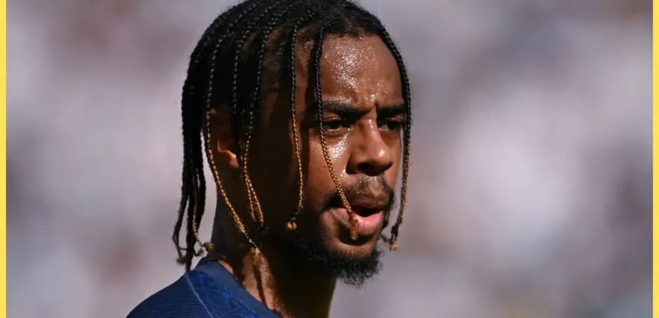 Player with braided hair during a match