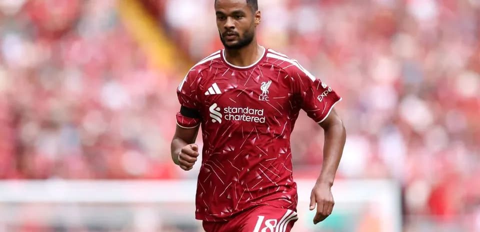 Player wearing Liverpool jersey during match