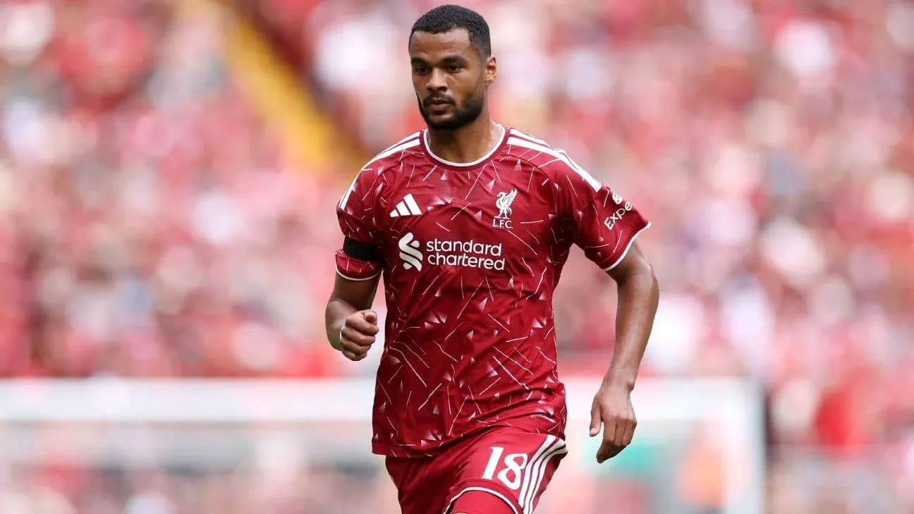 Player wearing Liverpool jersey during match
